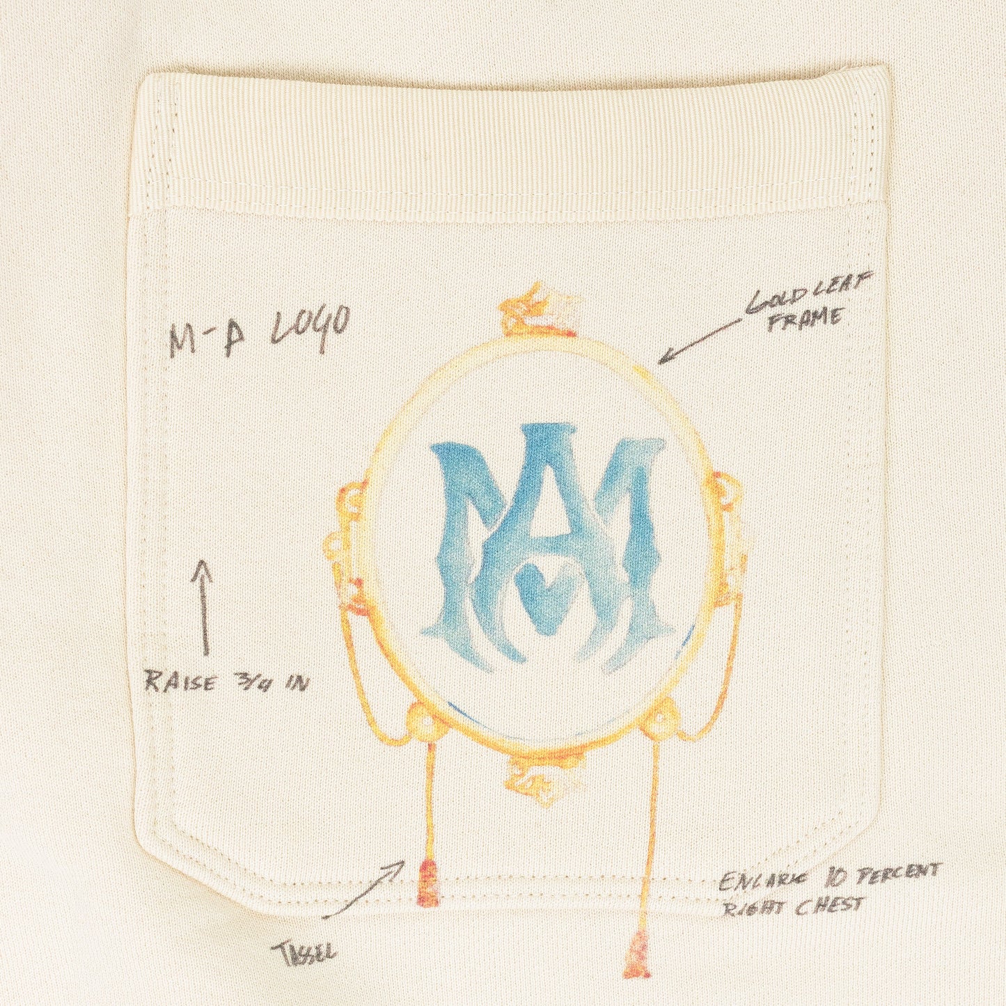 Almond Zig Zag Sketch Sweatshorts