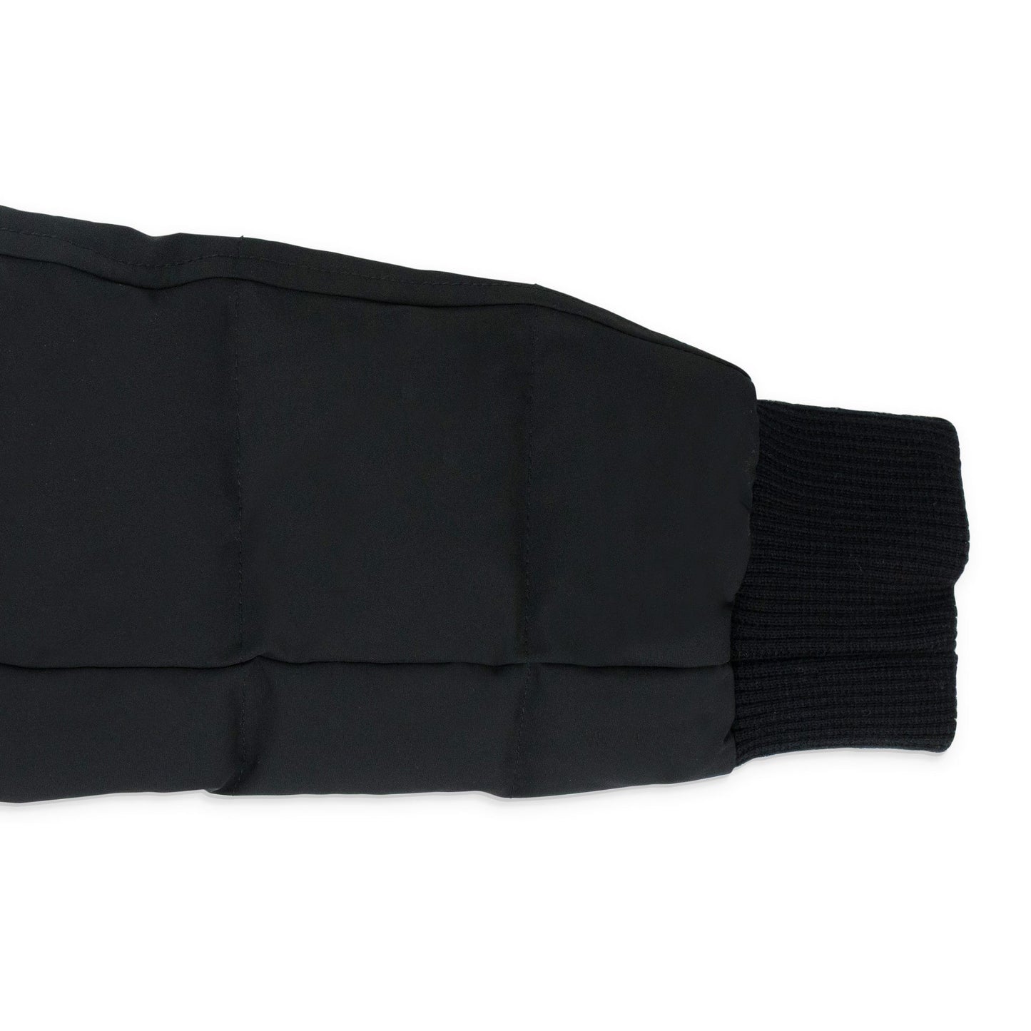 Black / Black Ladriere Shearling Trim Bomber Jacket