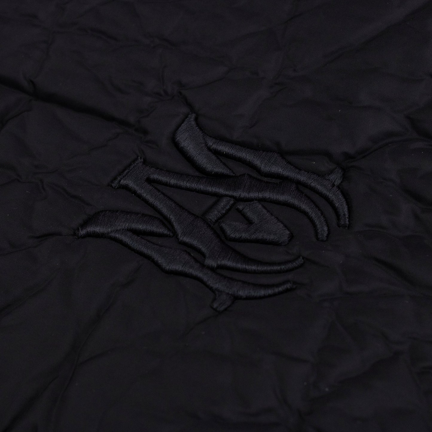Black Tonal Crinkle Bomber