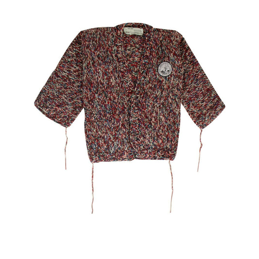 Off White C/O Virgil Abloh Rope Knit Cardigan - Red/Multicolor