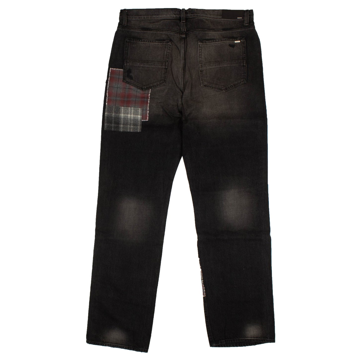 Amiri Mohair Patch Loose Jeans - Vintage Black