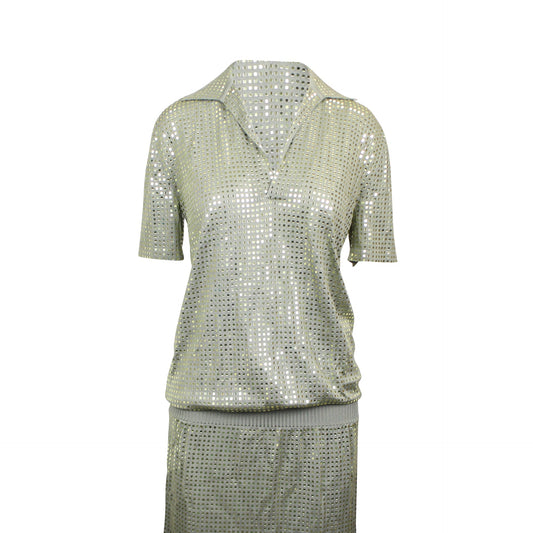 BOTTEGA VENETA Sage Green Silk Mirrored Dress