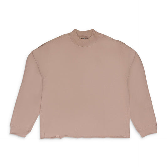 MOCK NECK LONG SLEEVE MUSHROOM SWEATSHIRT