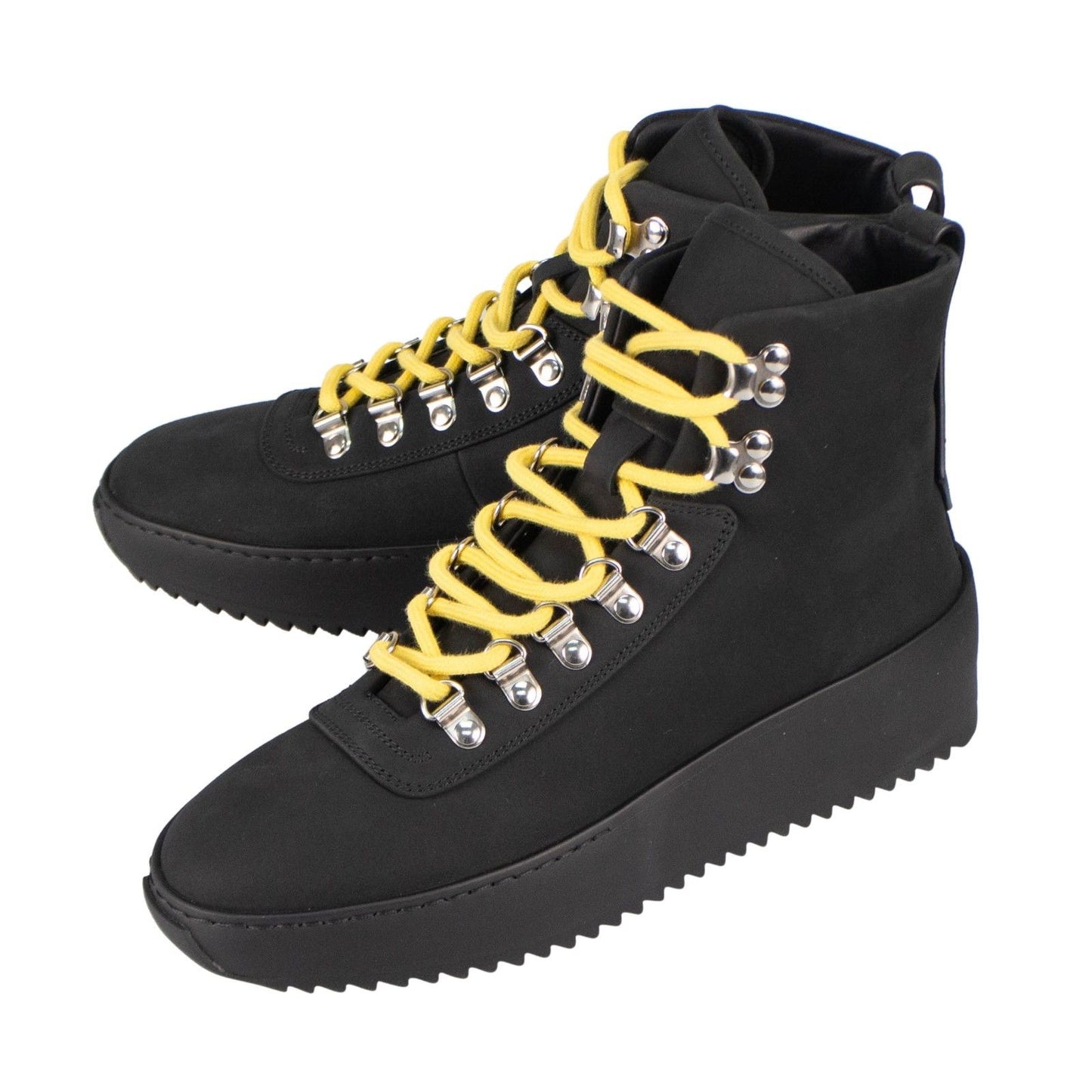 Fear Of God Nubuck Leather Lace-Up Hiking Sneakers Shoes - Black